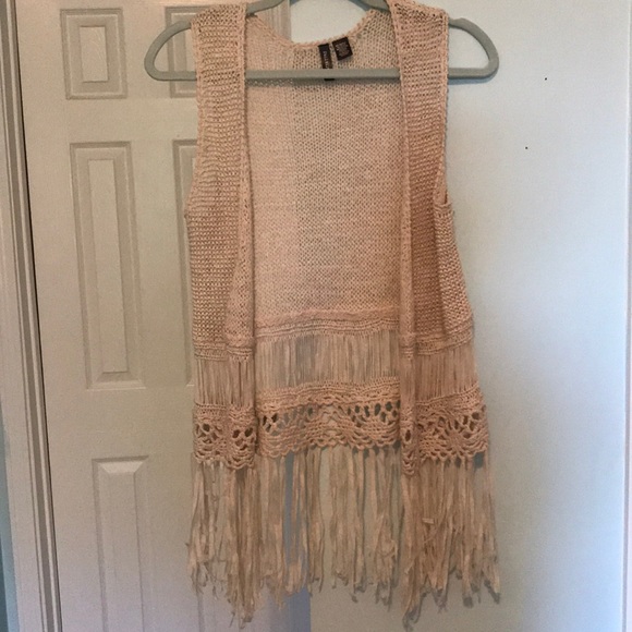 Full Tilt Jackets & Blazers - Crochet Fringe Vest from Full Tilt Full Tilt Jackets & Blazers - Crochet Fringe Vest from Full Tilt